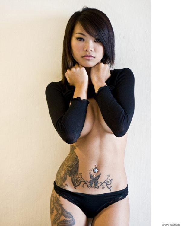 Tatooed asian girl