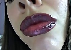 Lip licking fetish