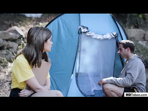 Brother and Stepsister Fuck in Tent During Family Camping Trip.